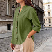 Casual Plaid Cardigan Blouse for Women - Long Sleeve