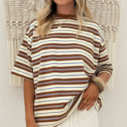 Summer Striped Pullover Tops for Women