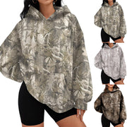 Relaxed Fit Hoodie with Branch Print