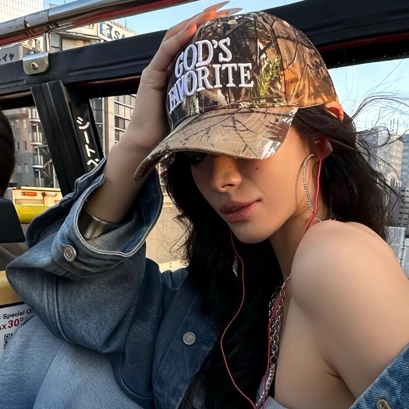 Retro Camouflage Baseball Cap - 3D Effect