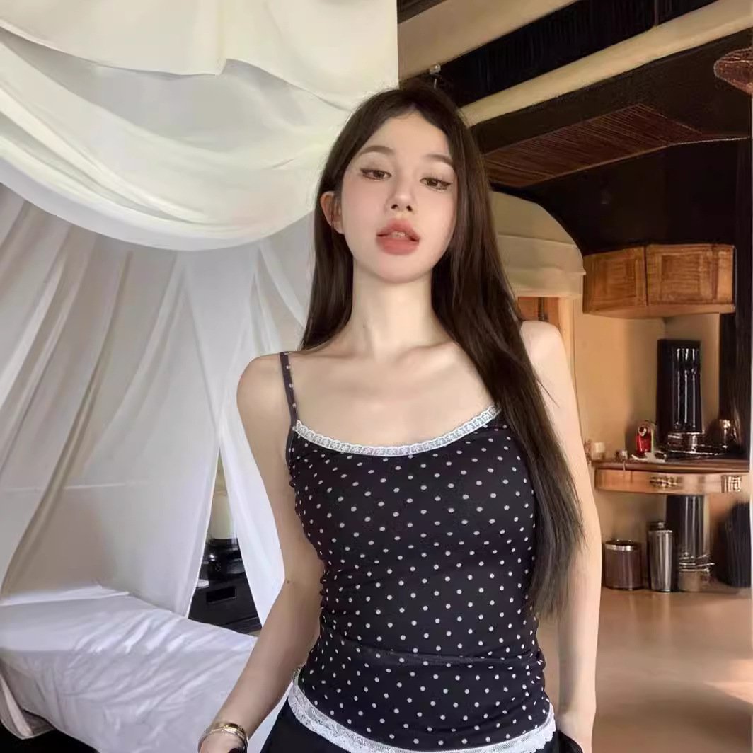 Polka-dot Lace Camisole for Women