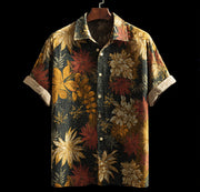 Casual Digital Print Short Sleeve Shirt for Men