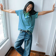 Classic Retro Striped Tee for Women