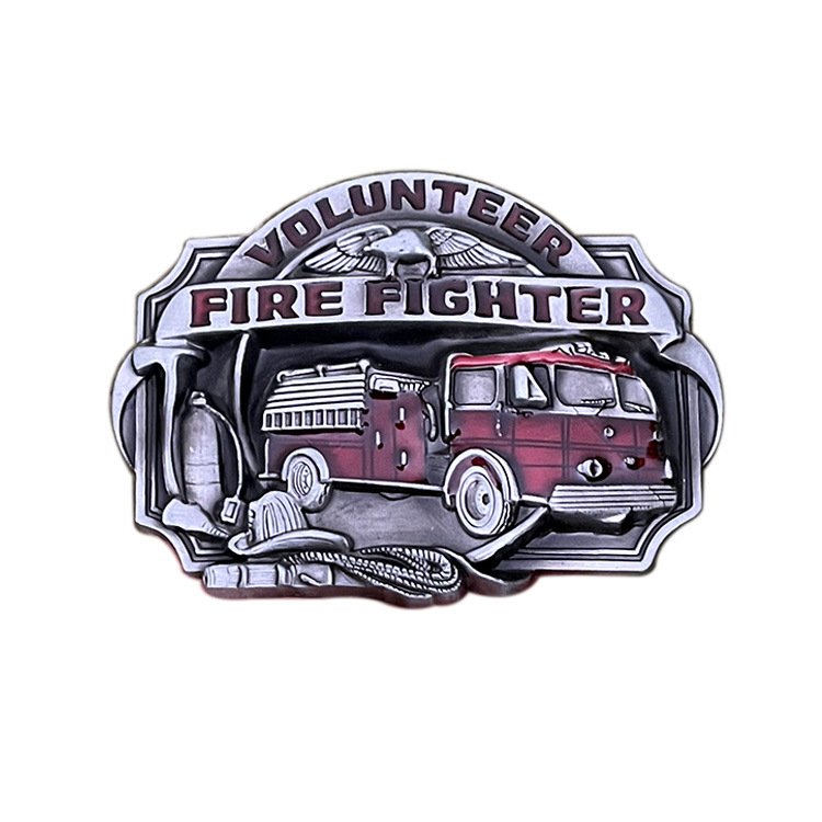 Zinc Alloy Fire Truck Belt Buckle for Men