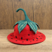 Strawberry Wool Dome Hat - Personalized Street Style Accessory
