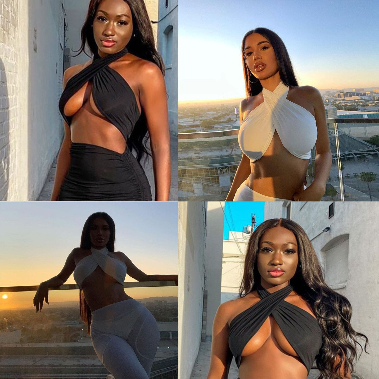 Sexy Halter Top for Women - Backless & Plunging Neckline