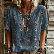 Boho Floral Summer Tee for Women