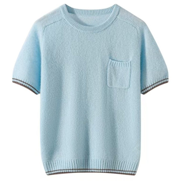 Casual Color-Block Knit Top for Women