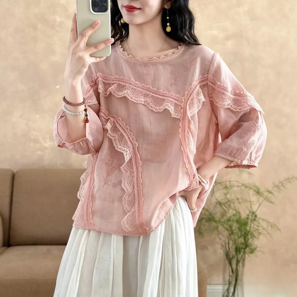 French Chic Loose Fit Top for Women