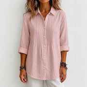 Loose-Fit Plus-Size Long Sleeve Shirt for Women
