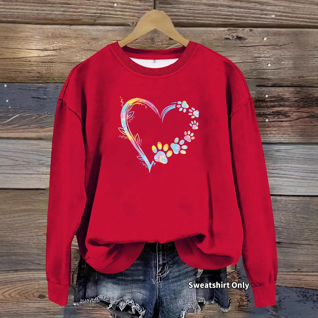 Cozy Heart Paw Sweatshirt