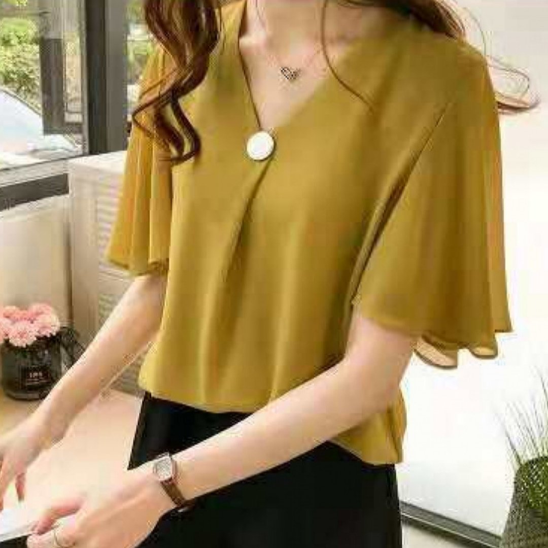 Elegant V-Neck Blouse