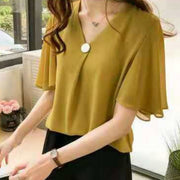 Elegant V-Neck Blouse