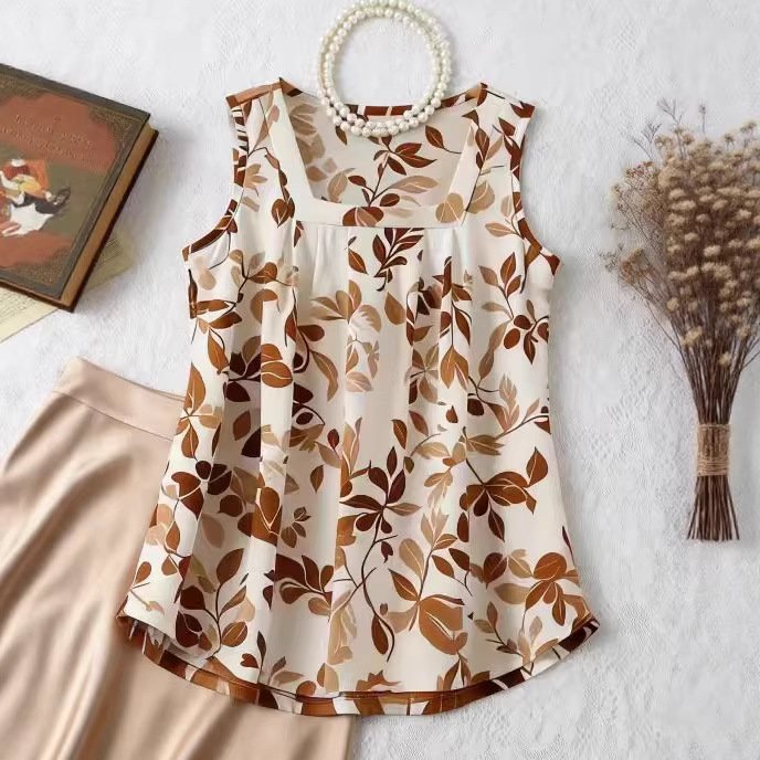 Floral Camisole Top for Women - Loose-Fitting & Breathable