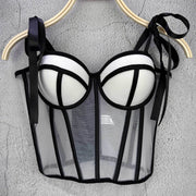 Sexy Strapless Bandeau with Waist-Cinching Straps