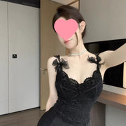 Sexy Lace Halter Vest with Built-in Padding