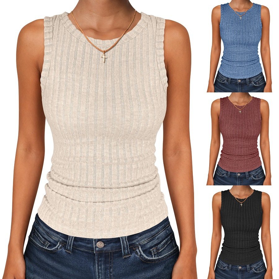 Women's Casual Knitted Vest for Spring/Autumn