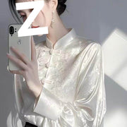 Loose-Fit Printed Blouse for Women