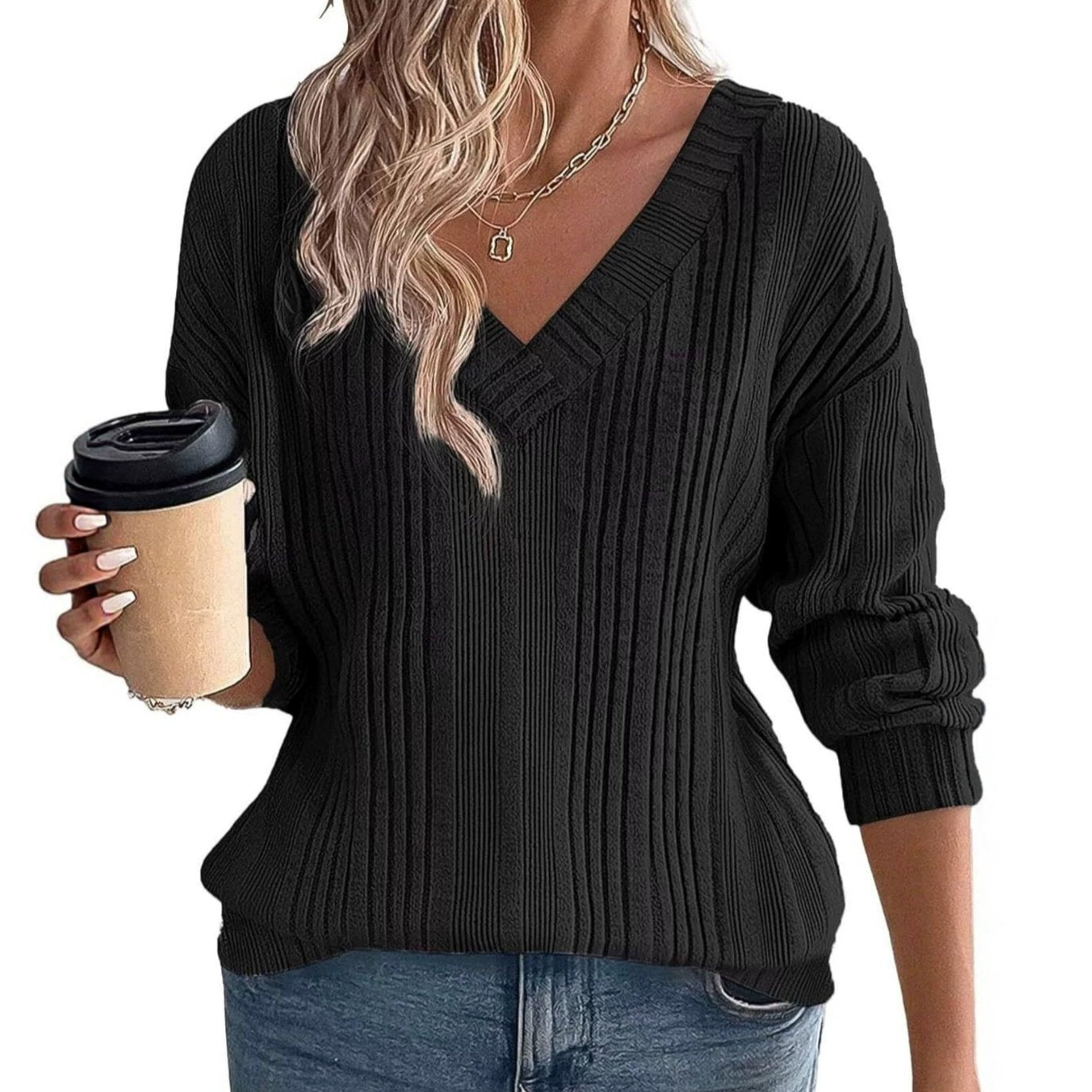 Women's Long-Sleeve Knit Tops for Casual Wear