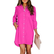Loose Fit Long-sleeved Blouse with 3D Embossed Pattern