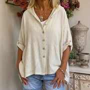Elegant Striped Hoodie Shirt for Women