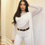 Sexy Off-the-Shoulder Long-Sleeve Top for Women