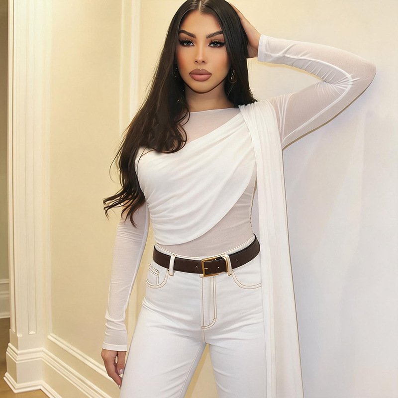 Sexy Off-the-Shoulder Long-Sleeve Top for Women