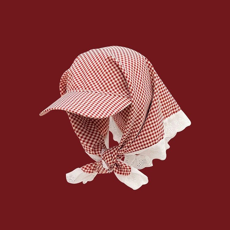 Chic Plaid Headscarf for Women - Adjustable Tie