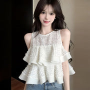 Sexy Double-layer Ruffled-edge Blouse for Women