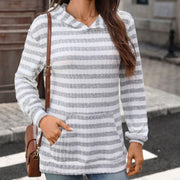Women's Color-Block Hoodie with Pockets