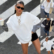 Cozy Patchwork Long-sleeve Top for Women