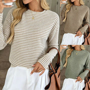 Cozy Two-Tone Crew-Neck Pullover