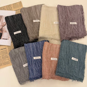 Warm Distressed Pleated Scarf for Year-Round Style