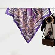 70cm Velvet-Printed Neck Scarf for Women