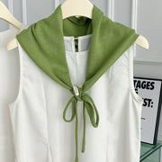 Versatile Women's Triangular Shawl with Tie Straps
