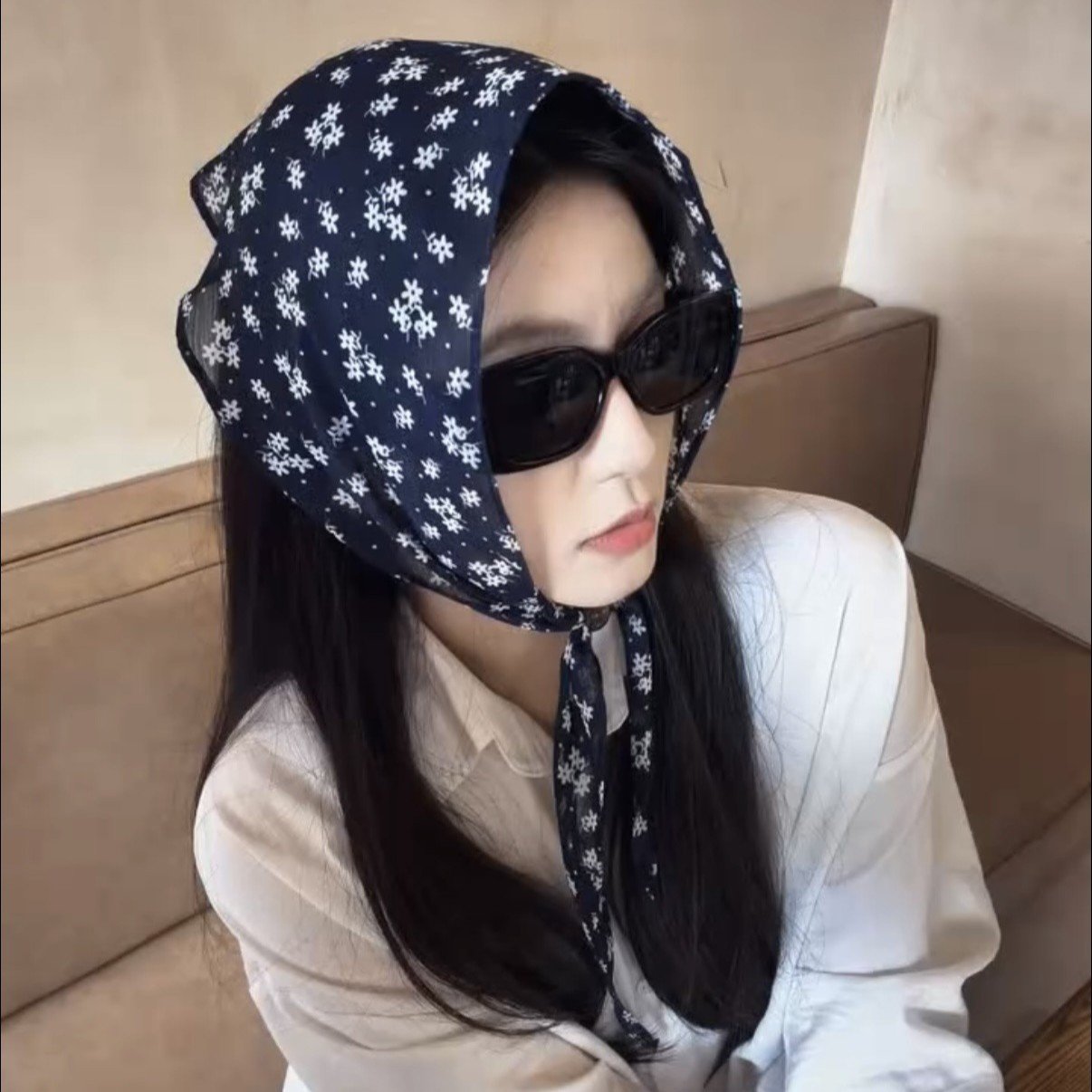 Retro Chic Silk Scarf