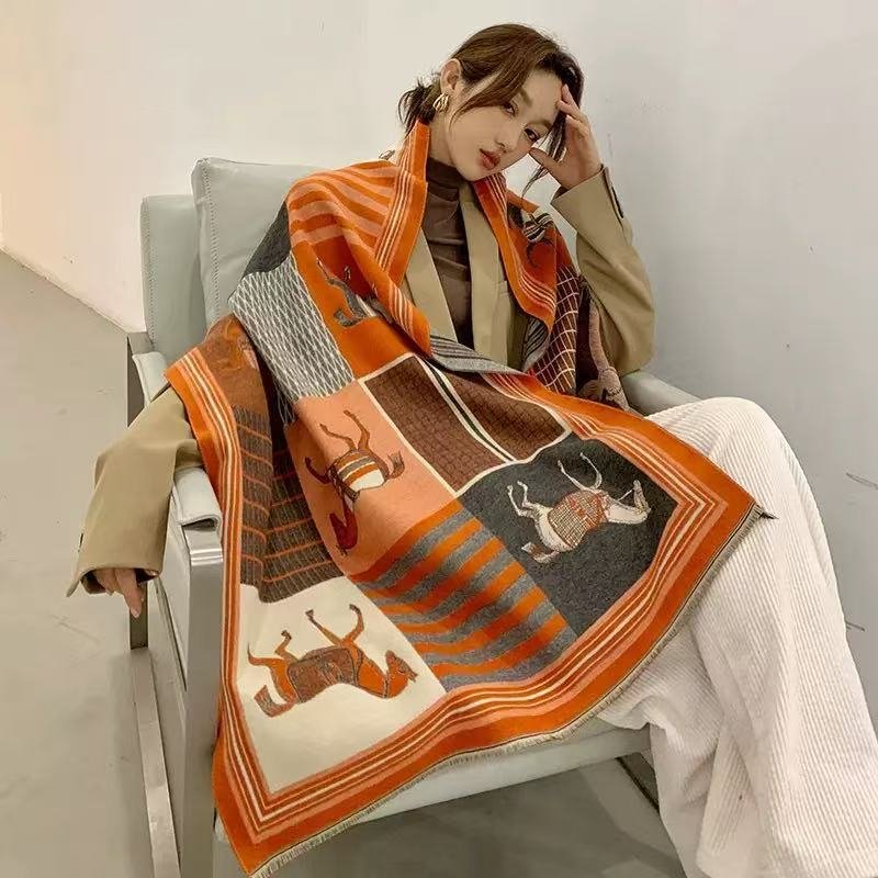 Stay Warm in Style with Faux Cashmere Cape Shoulder Wrap