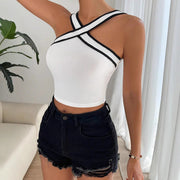 Sexy Sleeveless Tank Top for Women - Off-Shoulder Elegant Design