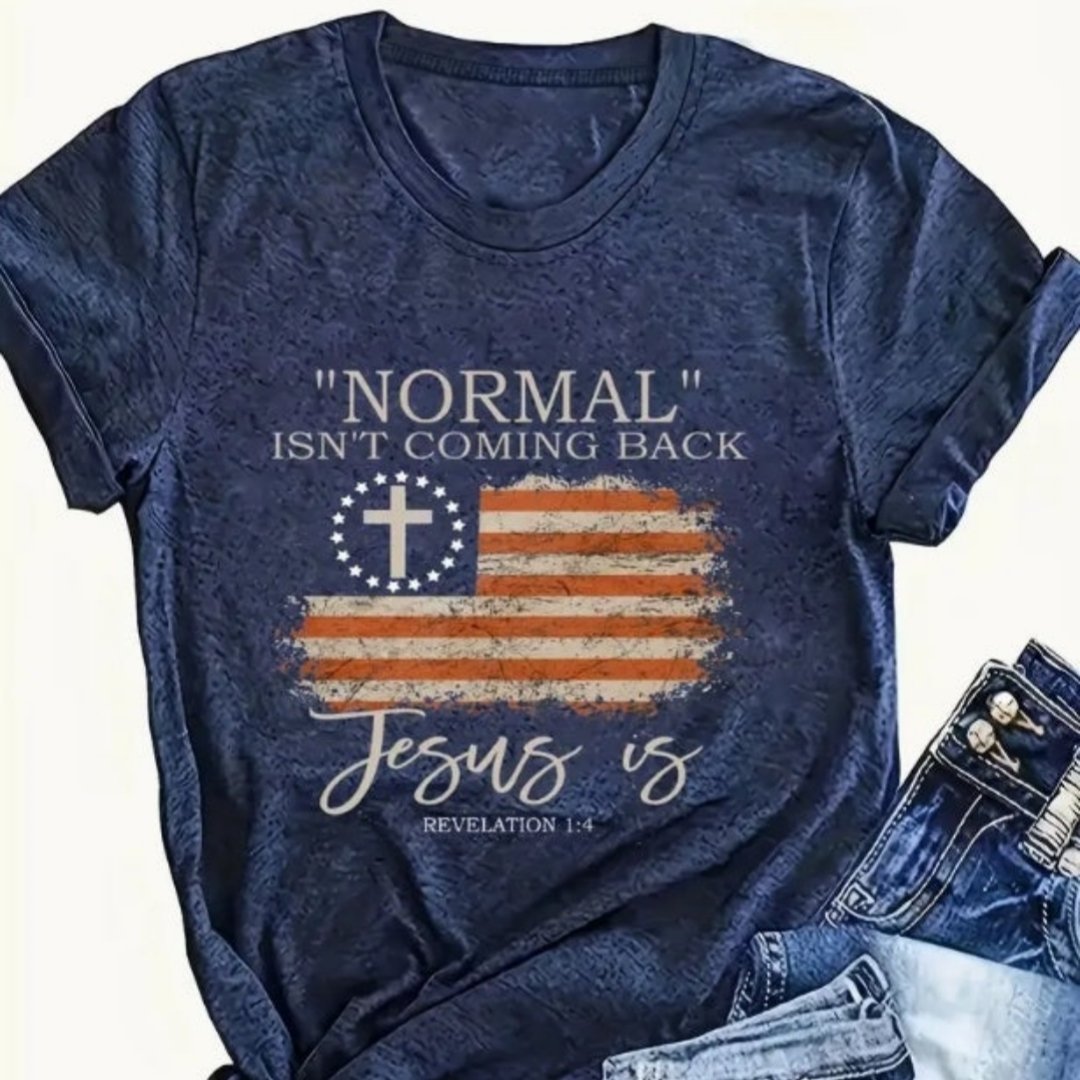 Casual Navy Blue Short Sleeve Top for Women