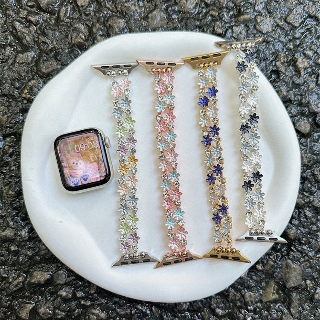 Daisy-Flower Elastic Watch Strap - Versatile & Fashionable