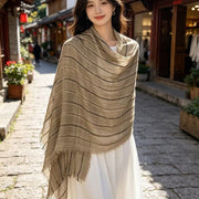 Elegant Striped Shawl for Summer