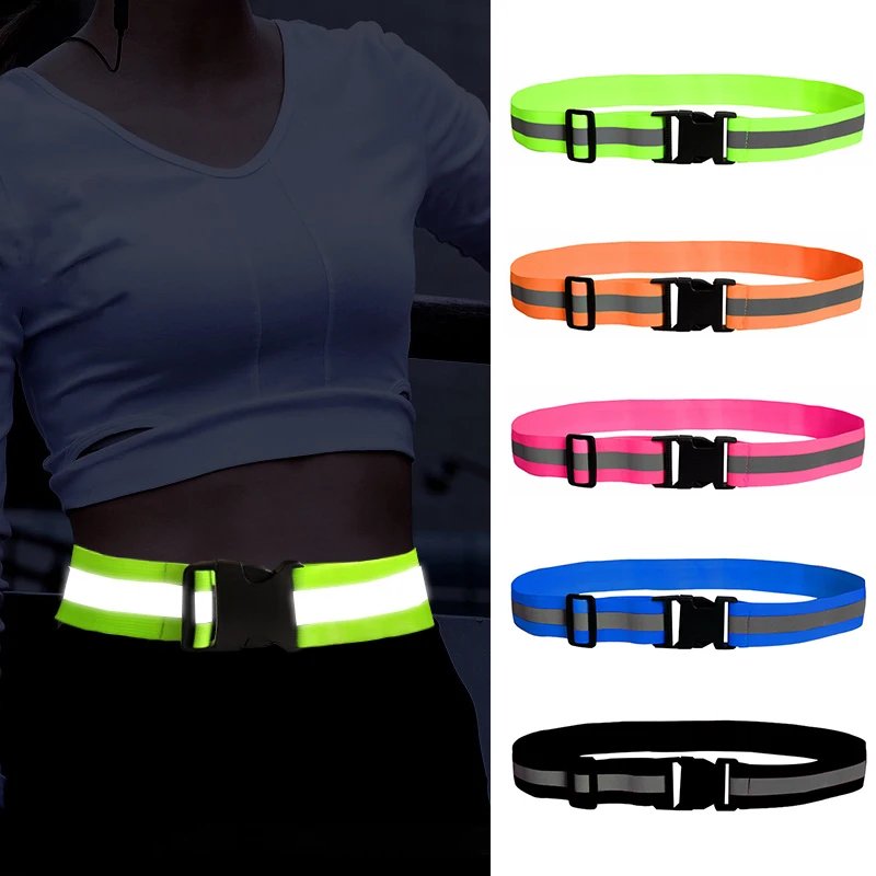 Night Running Cycling Belt - Reflective Elastic Waist