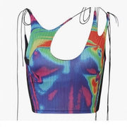 Sexy Asymmetrical Lace-up Camisole