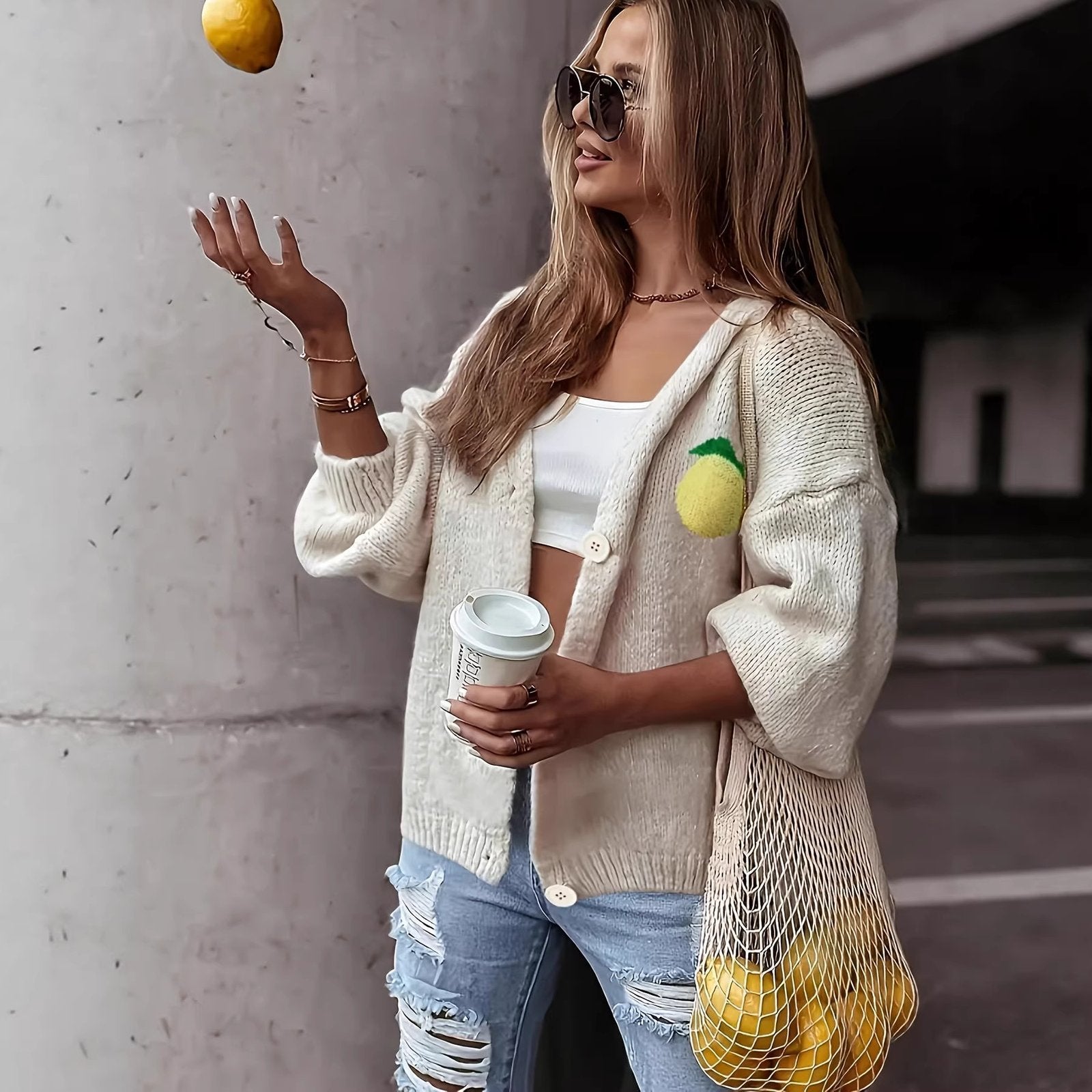 Soft Age-Defying Long-Sleeve Knit Cardigan