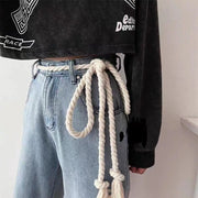 Retro Leather Belt for Women, Unique Chinese Knot Design