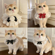 Fairy Cat Drool Bib with Cute Bow-Knot Design