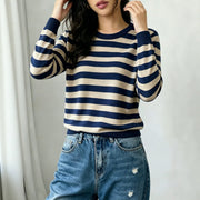 Cozy Striped Knit Sweater for Women