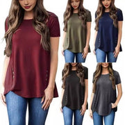 Stay Cool in Style - Short Sleeve Crew Neck Top