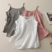 Elegant Women's Relaxed-fit Lace-trimmed Vest