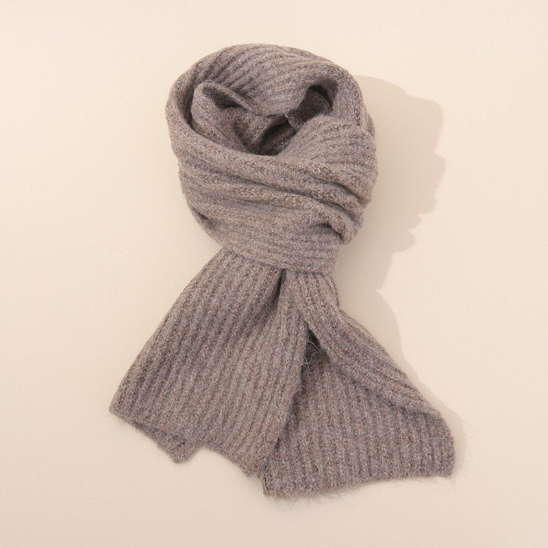 Soft Cashmere Knit Scarf - Unisex Neck Warmer for Winter